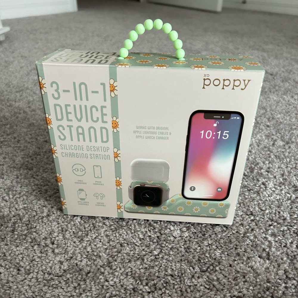 3-in-1 Device Stand - Green Sunflower New